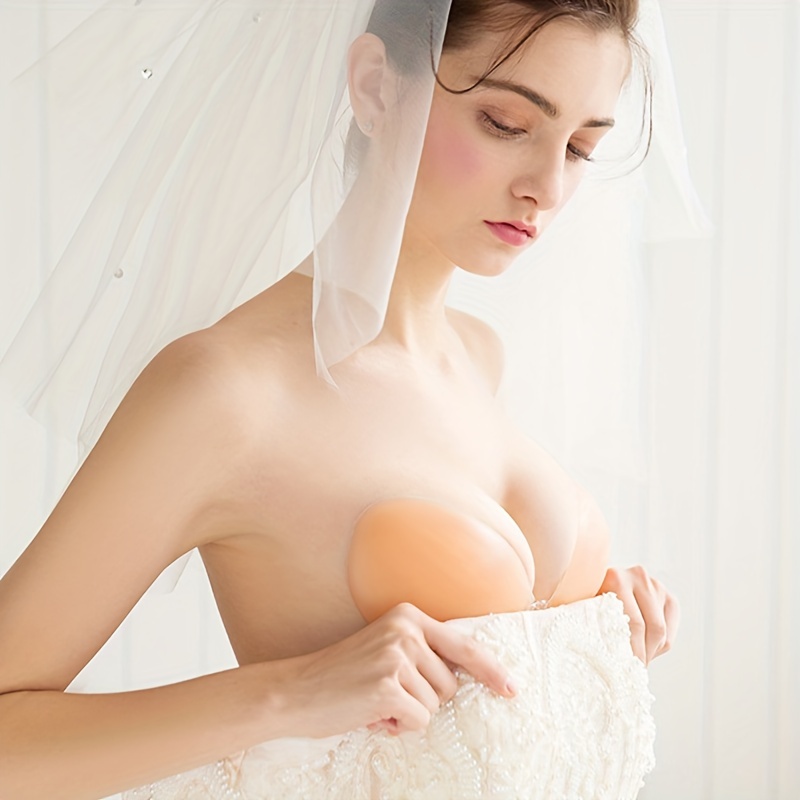Plunge Bra Push Up - لاصقات صدر نسائية من السيليكون، حمالة