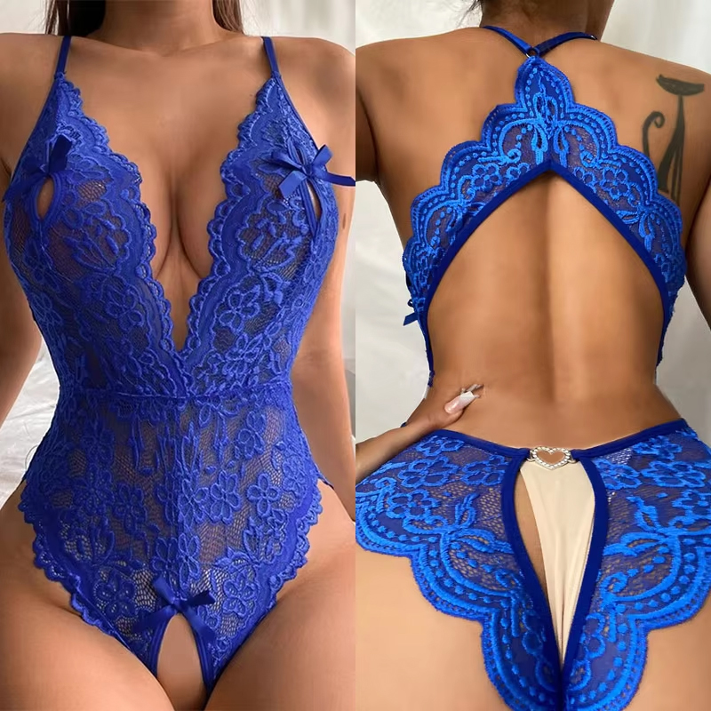 Sheer Bra Lace - Lenceria Mujer Sexi قطعة واحدة ملابس