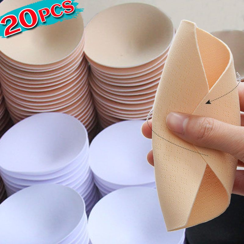 Push Up Bra Silicone - 2/20 قطعة الإسفنج القابل للإزالة رفع