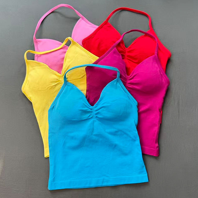 T Shirt Bra Seamless - حمالة صدر رياضية نسائية لليوجا بدون