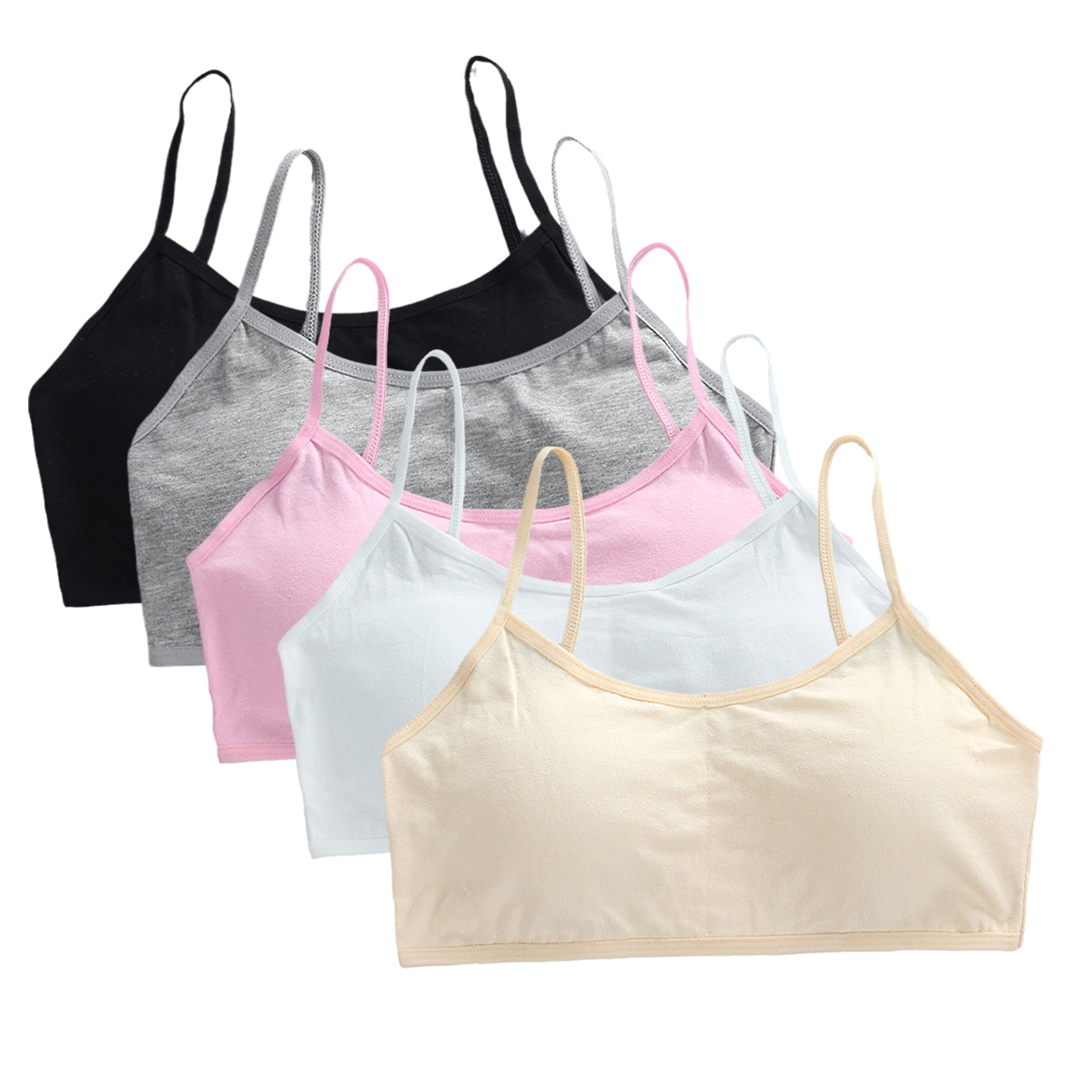 Cotton Bra Everyday - 5 قطع حمالات صدر قطنية للفتيات