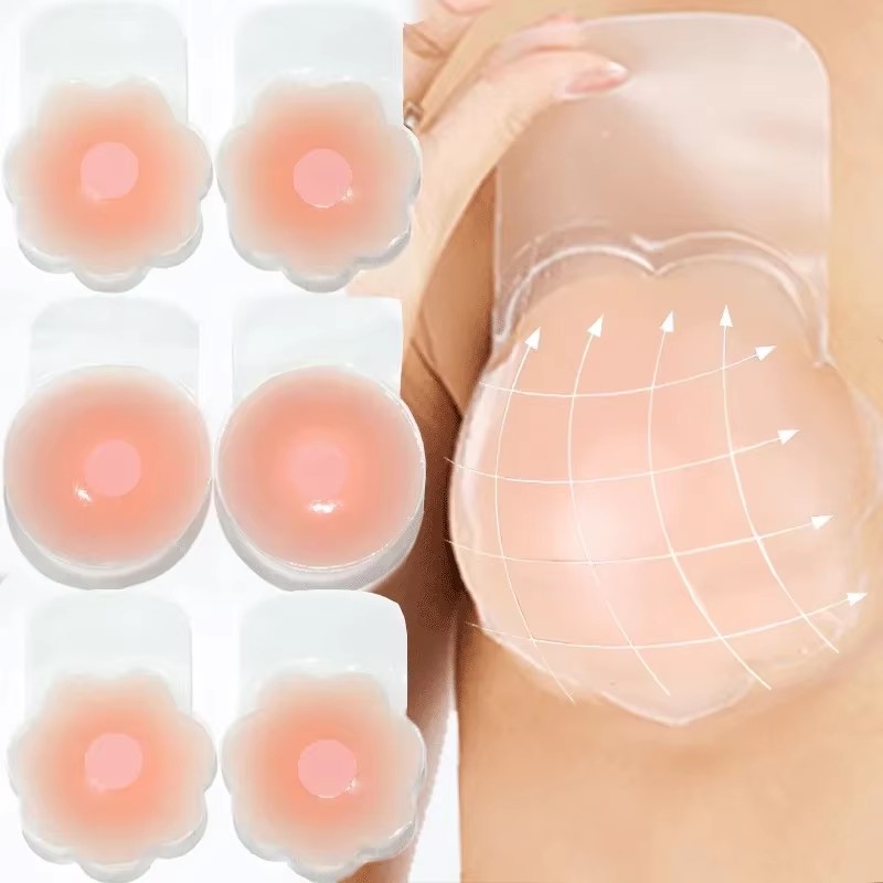 Strapless Bra Adhesive - 1-3Pairs قابلة لإعادة الاستخدام النساء بتلات