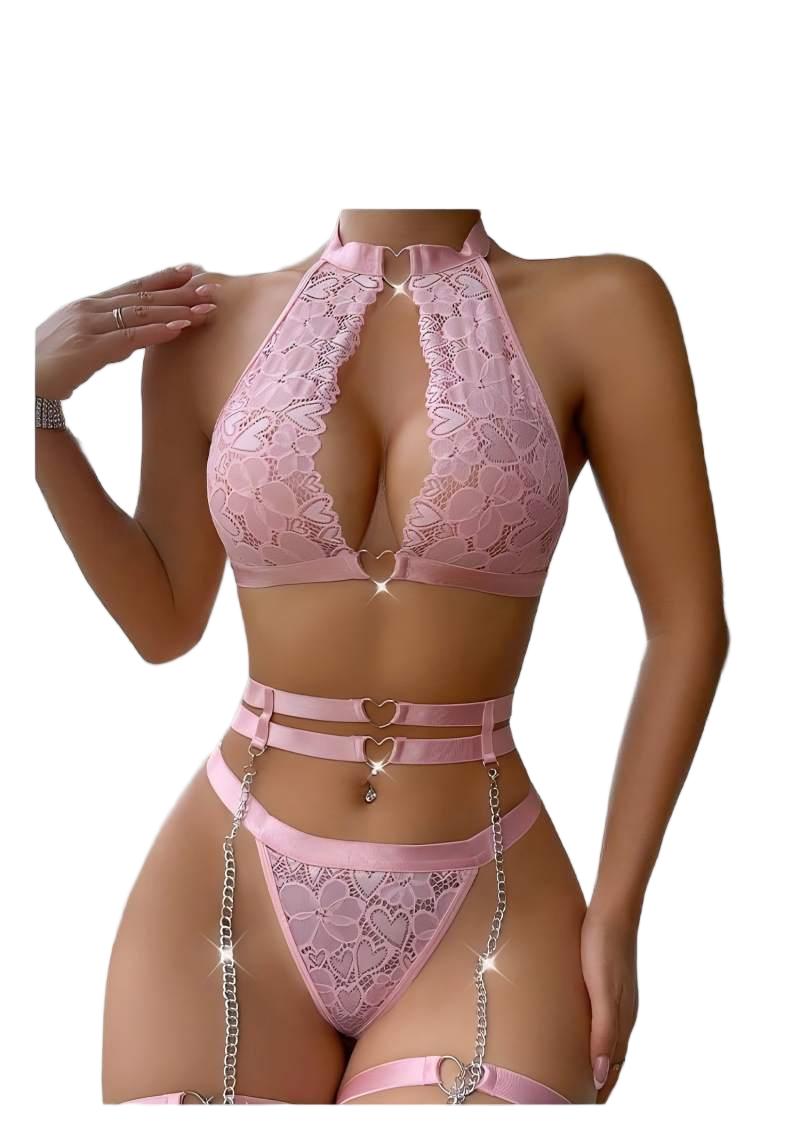 طقم لانجري مثير من الدانتيل بت - مراجعة Lace Bralette Set وسعره