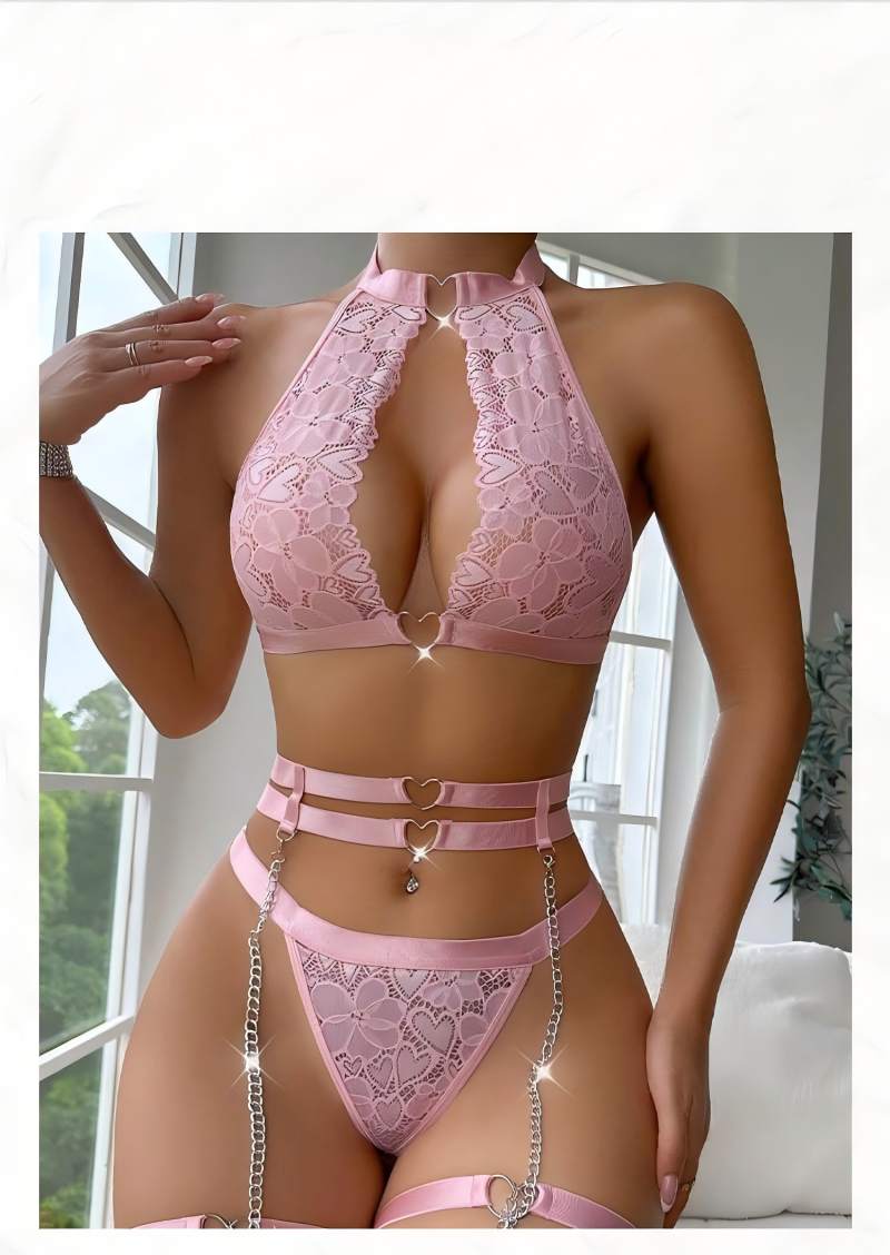 طقم لانجري مثير من الدانتيل بت - مراجعة Lace Bralette Set وسعره