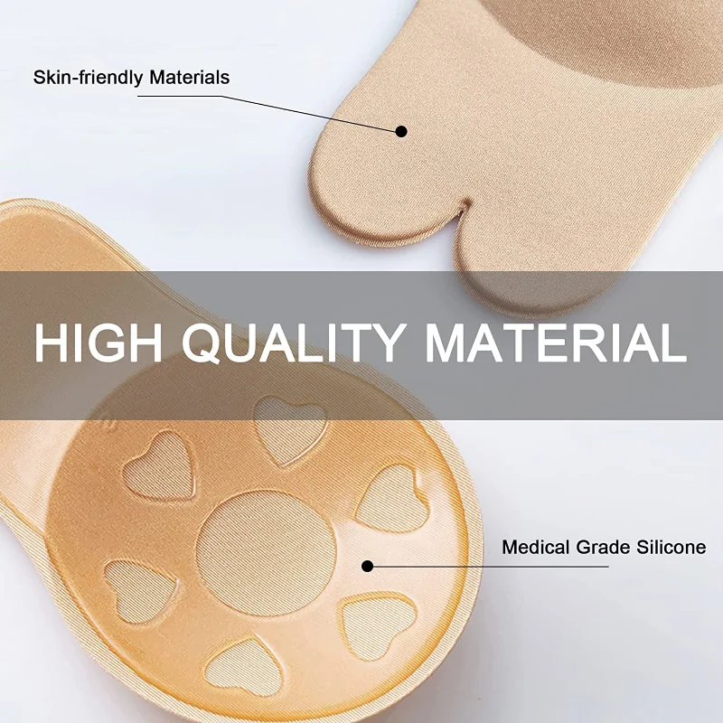 النساء رفع حمالات الصدر الذاتي - مراجعة Strapless Bra Adhesive وسعره