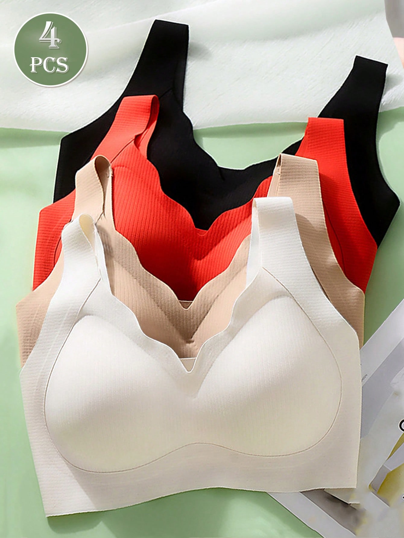 4 قطع حمالات صدر نسائية بدون خ - مراجعة T Shirt Bra Seamless وسعره