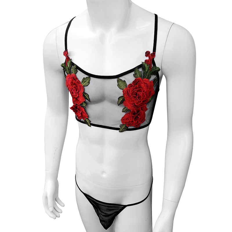 مثير التطريز رجل انظر من خلال  - مراجعة Sheer Mesh Bra وسعره